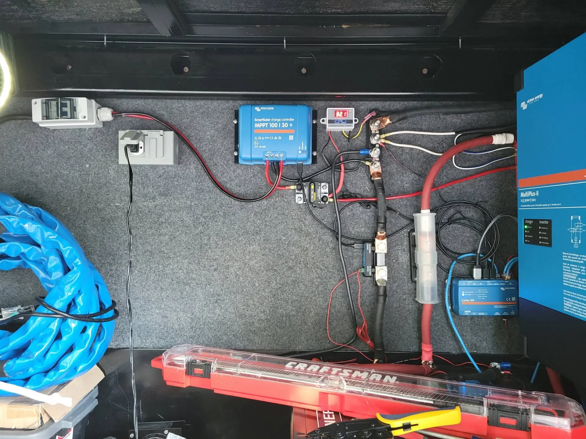 Solar charge controller and 12V system work in progress